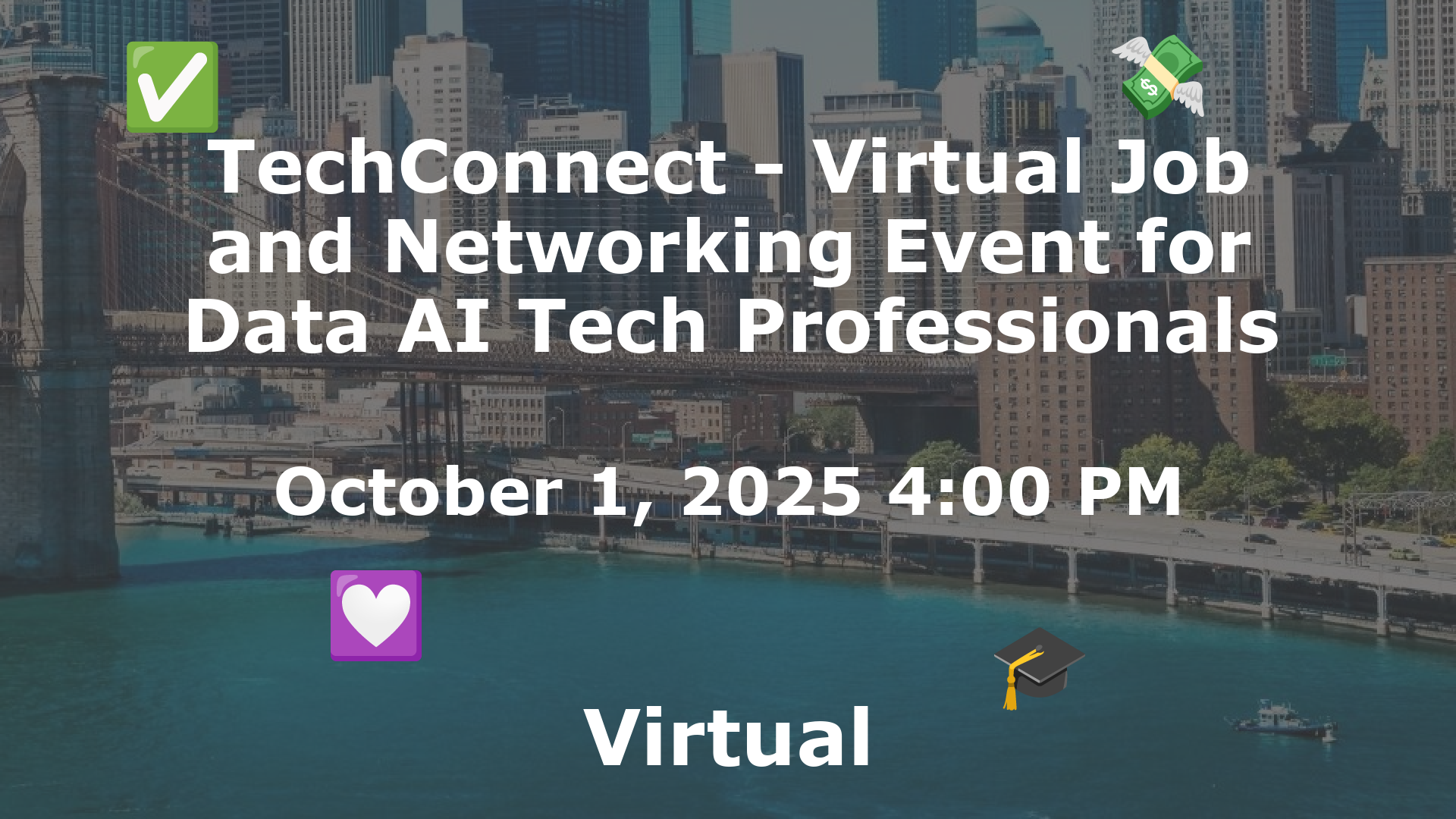 TechConnect - Virtual Job and Networking Event for Data AI Tech Professionals event image